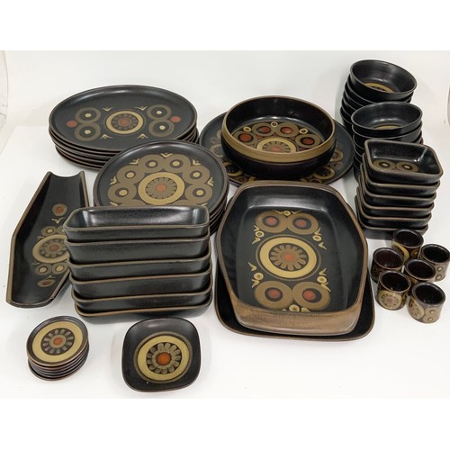 192 - LARGE QUANTITY OF DENBY ARABESQUE PLATTERS , PLATES SERVING DISHES ETC