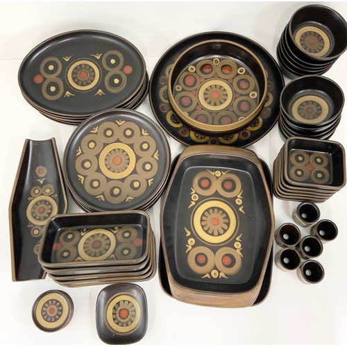 192 - LARGE QUANTITY OF DENBY ARABESQUE PLATTERS , PLATES SERVING DISHES ETC