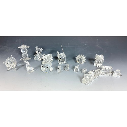 250 - LARGE QUANTITY OF SWAROVSKI CRYSTAL ANIMALS  &  TRAIN, SUNDIAL