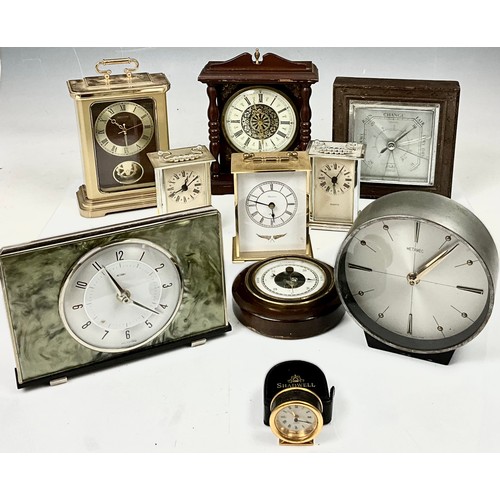 302 - MISC. CLOCKS AND BAROMETERS AF INC. 2 RETRO METAMEC MANTLE CLOCKS