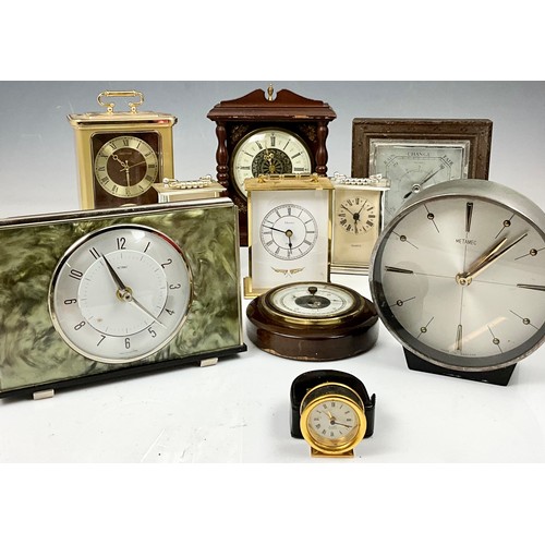 302 - MISC. CLOCKS AND BAROMETERS AF INC. 2 RETRO METAMEC MANTLE CLOCKS