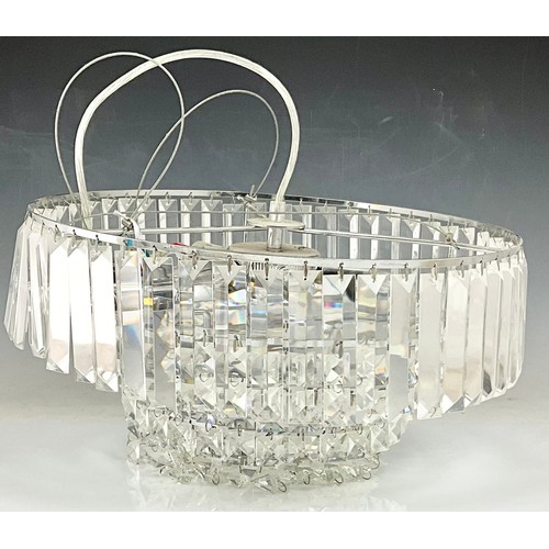 319 - LAURA ASHLEY CUT GLASS PRISM EFFECT MODEL 3621343 AND ANOTHER MODERN LIVING CUT GLASS PRISM EFFECT