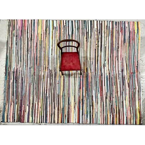 1062 - GIANT MULTI COLOURED CHINDI STYLE RUG APPROX. 315cm x 245cm