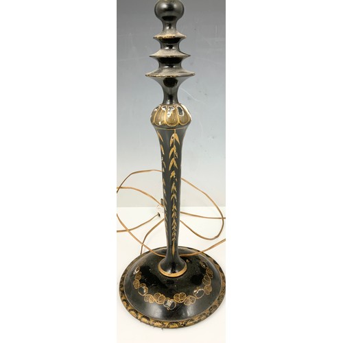 314 - EMBONISED AND GILT PAINTED TABLE  LAMP