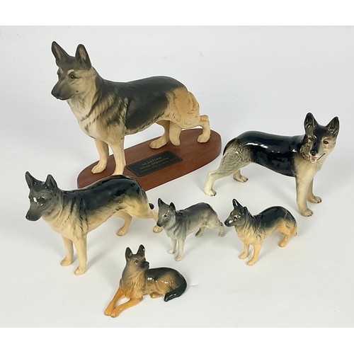 143 - MISC. BESWICK GERMAN SHEPHERD FIGURES