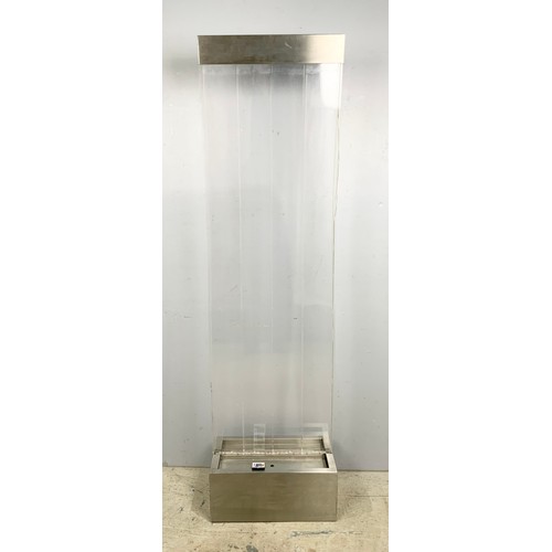 310 - COSMO CURVED BUBBLE WATER WALL WITH COLOUR CHANGING LEDs. 183cm HIGH