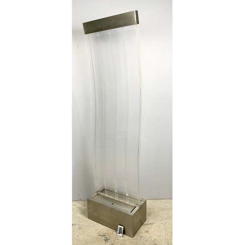 310 - COSMO CURVED BUBBLE WATER WALL WITH COLOUR CHANGING LEDs. 183cm HIGH