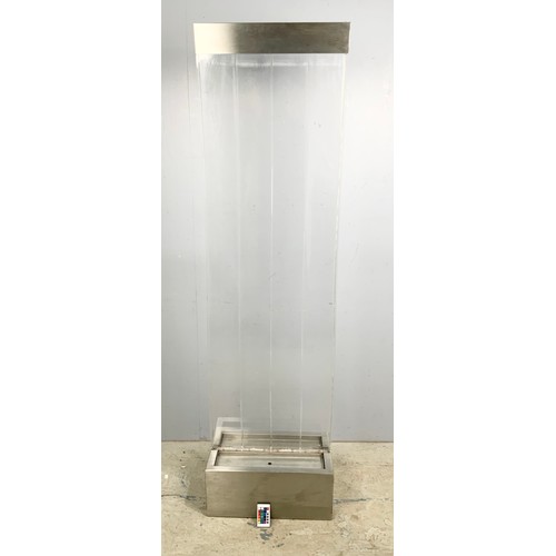 312 - COSMO CURVED BUBBLE WATER WALL WITH COLOUR CHANGING LEDs. 183cm HIGH