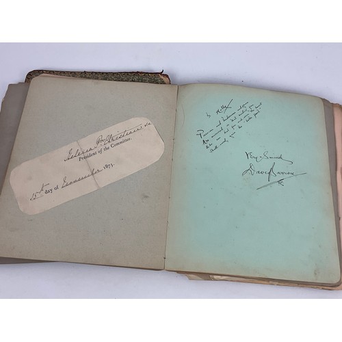 77 - AN INTERESTING 19th CENTURY AUTOGRAPH BOOK AND POSTAL EPHEMERA, INC. HAND WRITTEN LETTER FROM BUCKIN... 