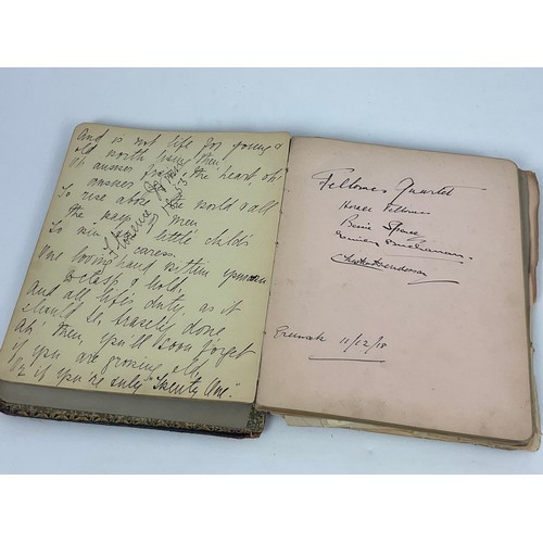 77 - AN INTERESTING 19th CENTURY AUTOGRAPH BOOK AND POSTAL EPHEMERA, INC. HAND WRITTEN LETTER FROM BUCKIN... 