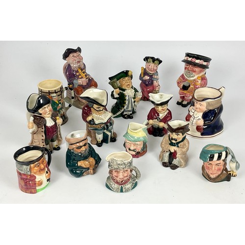 185 - COLLECTION OF TOBY JUGS AND CHARACTER JUGS