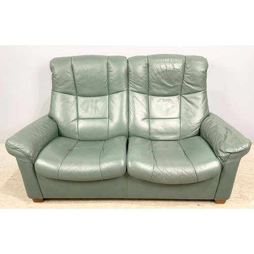 735 - EKORNES STRESSLESS 2 SEATER LEATHER SOFA