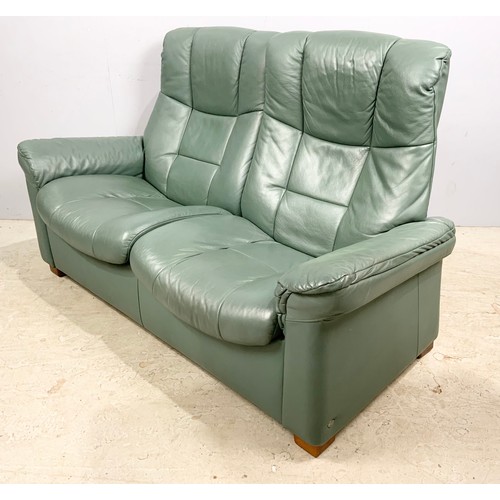 735 - EKORNES STRESSLESS 2 SEATER LEATHER SOFA