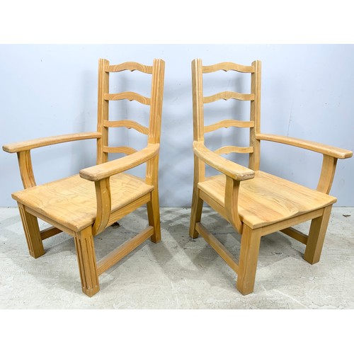 732 - 2 LARGE SCALE OAK CHAIRS