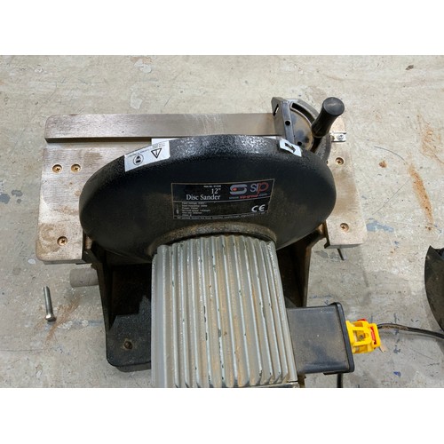 569 - SIP 12’’ BENCH DISC SANDER & A  DRAPER BENCH GRINDER