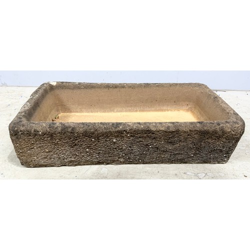 598 - COMPOSITE TROUGH 84cm x 45cm, 19cm TALL