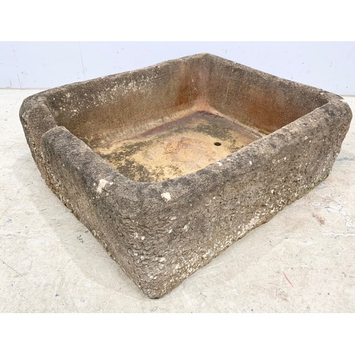 597 - COMPOSITE TROUGH 54cm x 44cm, 19cm TALL