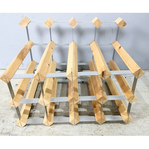 607 - 12 MODULAR WINE RACKS ALL THE SAME SIZE