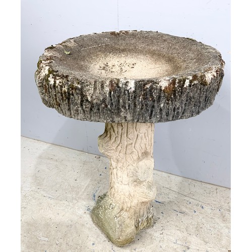 602 - COMPOSITE BIRD BATH 80cm , 52cm DIAMETER