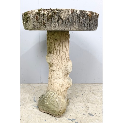 602 - COMPOSITE BIRD BATH 80cm , 52cm DIAMETER