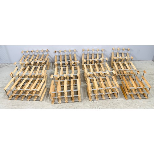 606 - 12 MODULAR WINE RACKS VARIOUS SIZES