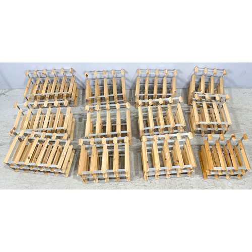 606 - 12 MODULAR WINE RACKS VARIOUS SIZES