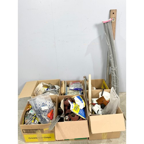 573 - 6 BOXES OF HOUSEHOLD HARDWARE ETC