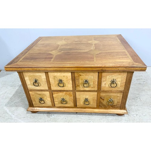 MANGO WOOD MULTI DRAWER (16 ) OCCASIONAL TABLE, PROBABLY BARKER ...