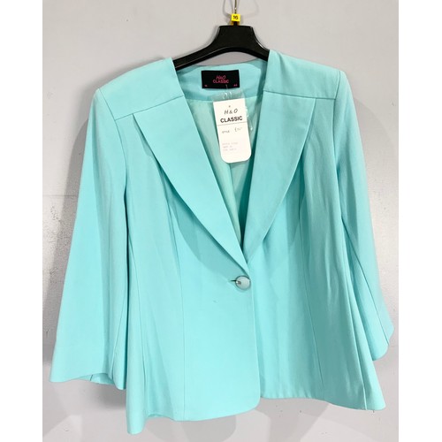 779 - 2 H & O CLASSIC SMART CASUAL JACKETS ROSE & AQUA SIZE 16