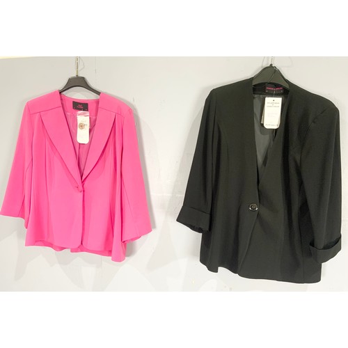 784 - 2 H & O CLASSIC SMART CASUAL JACKETS ROSE  & BLACK SIZE 18