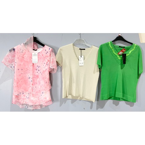 834 - 6 LADIES SMART CASUAL TOPS INC FABER, OLDAVI, SEDA ALL SIZE 10