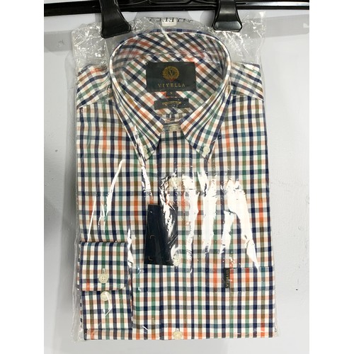 852 - 3  VIYELLA COTTON  SHIRTS 2 WITH SHORT SLEEVES SIZE S