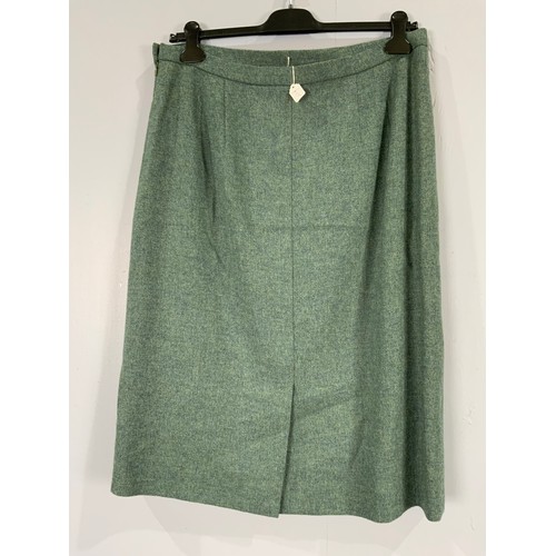 919 - 2 EBONY WOOLEN SKIRTS BOTH SIZE 20 WITH £150 PRICE TAGS