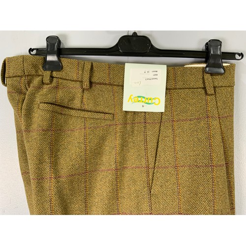 990 - MENS  CURREY TWEED SHOOTING BREEKS 34R PRICE TAG  £210