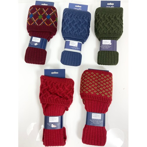 1016 - 5 PAIRS  OF HOUSE OF CHEVIOT  SHOOTING SOCKS  5 1/2 TO 7 1/2 ALL PRICED BETWEEN £29 & £39 EACH