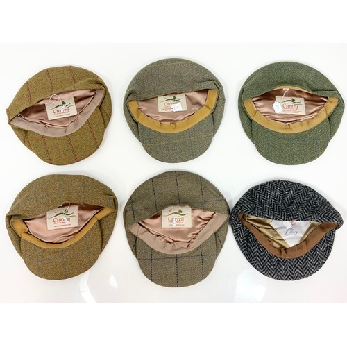 1028 - 5 CURREY TEED FLAT CAPS WITH A  OLNEY EXAMPLE