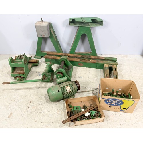 576 - VINTAGE W A FELL Ltd LATHE WITH ACCESSORIES