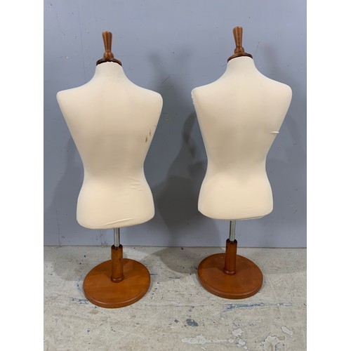 1042 - 2 ADJUSTABLE SHOP TORSO DIAPLAY / MANNEQUIN