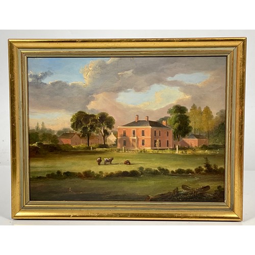 2 - CLASSICAL LANDSCAPE OIL ON PANEL WITH GEORGE JACK RESTORATION RECEIPT ATTRIBUTING THE PAINTING TO A ... 