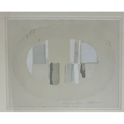 13 - ISLWYN WATKINS (WELSH,1938-2018) - 'BIANCO SUPRA BIANCO', COLLAGE & ACRYLIC WORKS ON PAPER