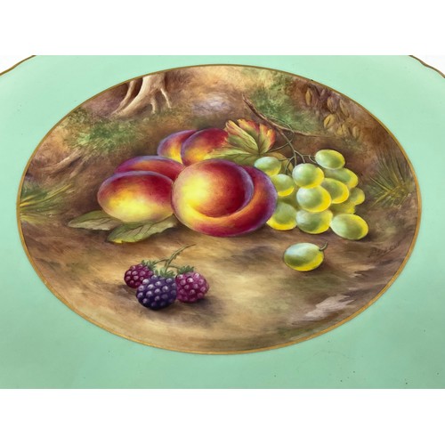 45 - ROYAL WORCESTER CABINET PLATES PAINTED STILL LIFE FRUIT SIGNED BY PETER LOVE, approx. 27 cm diameter