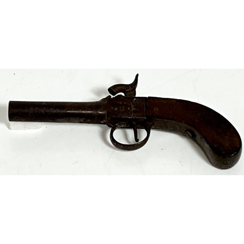 110 - ANTIQUE 19TH CENTURY POCKET PERCUSSION PISTOL