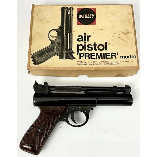 112 - BOXED WEBLEY AIR PISTOL ‘PREMIER’ Note: Purchaser Must Be 18 Years Or Older And The Item Must Be Col... 