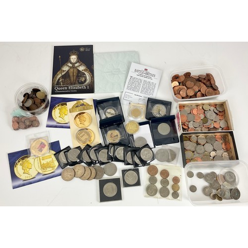 213 - QTY OF COINS TO INC. SILVER PROOF AND OTHER CROWNS AND COMMEMORATIVES