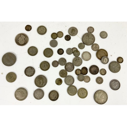 209 - QUANTITY OF SILVER COINS INC FLORINS, SHILLING ETC 238g