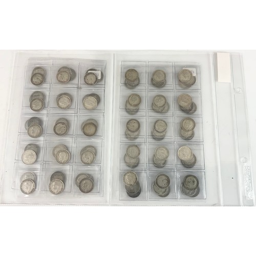 201 - LARGE QTY. SILVER 3d COINS (APPROX 90) 1917