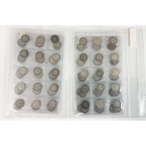 202 - LARGE QTY. SILVER 3d COINS (APPROX 90) 1918