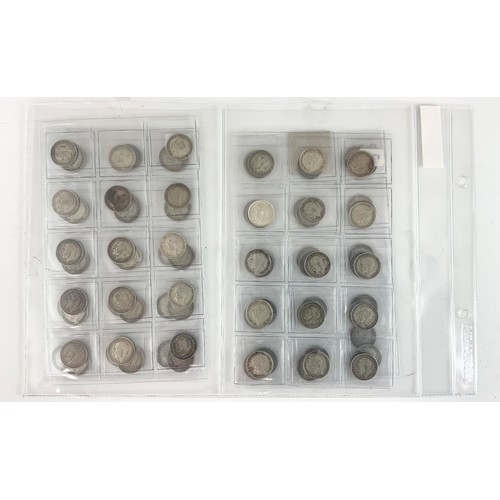 203 - LARGE QTY. SILVER 3d COINS (APPROX 90) 1919