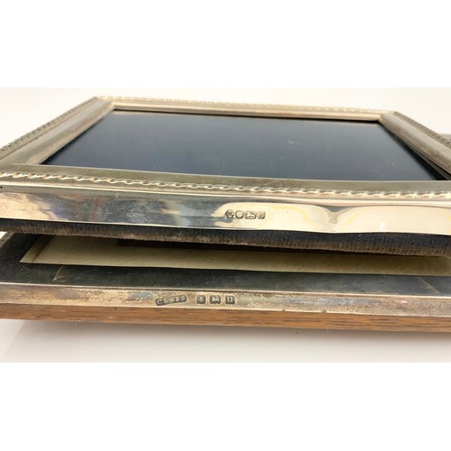 287 - 2 SILVER PHOTO FRAMES, LARGEST APPROX. 22 X 16 cm