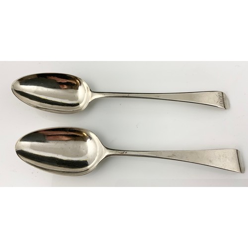 278 - HESTER BATEMAN SERVING SPOON WITH ANOTHER HALLMARKED SERVING SPOON 142g